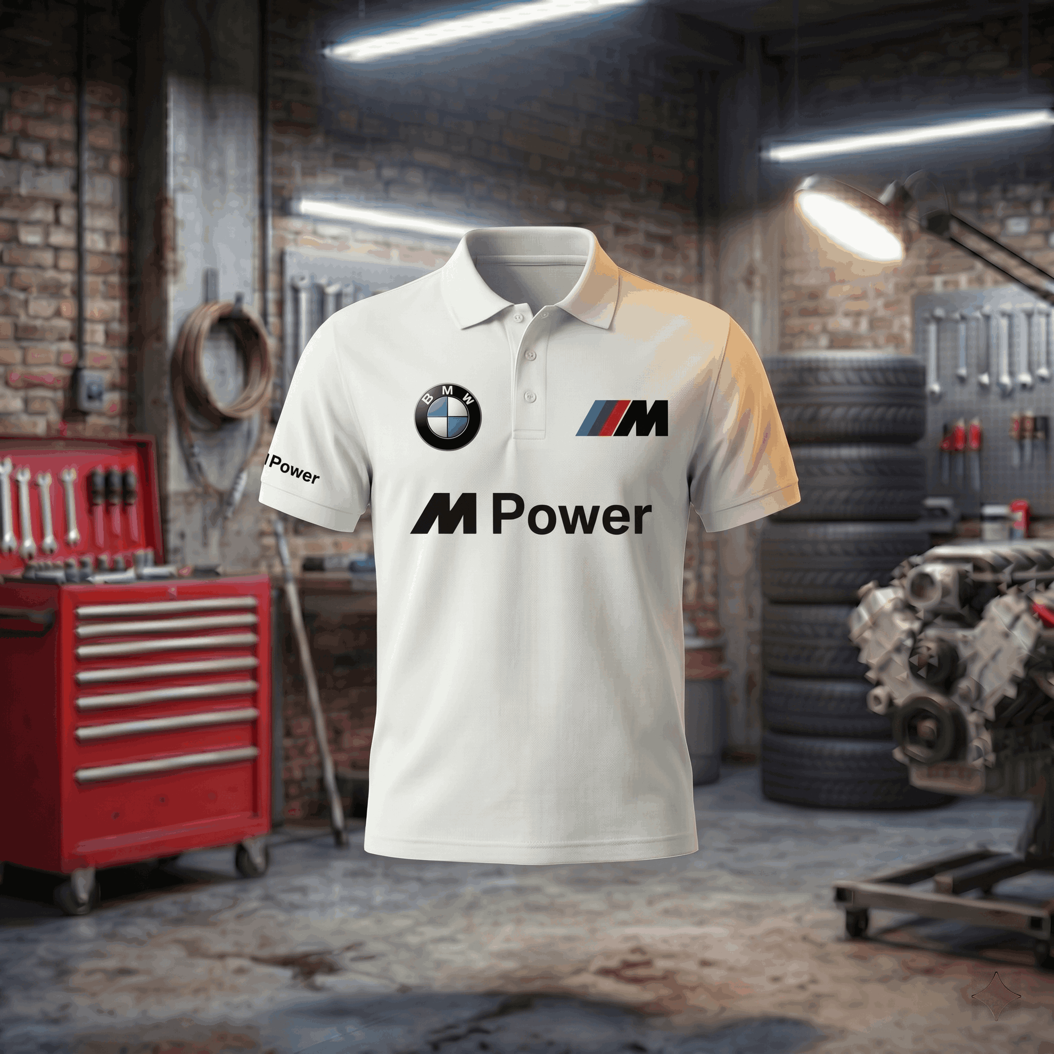 Polo BMW com estampado