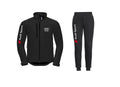 Fato de treino unissex Audi RS Zip com jaqueta preta e calças combinadas, feito artesanalmente, estilo esportivo moderno