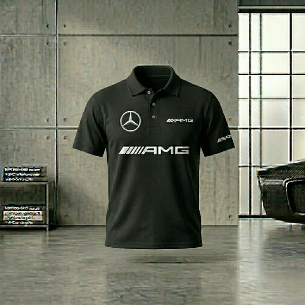 Polo Mercedes-Benz com estampado