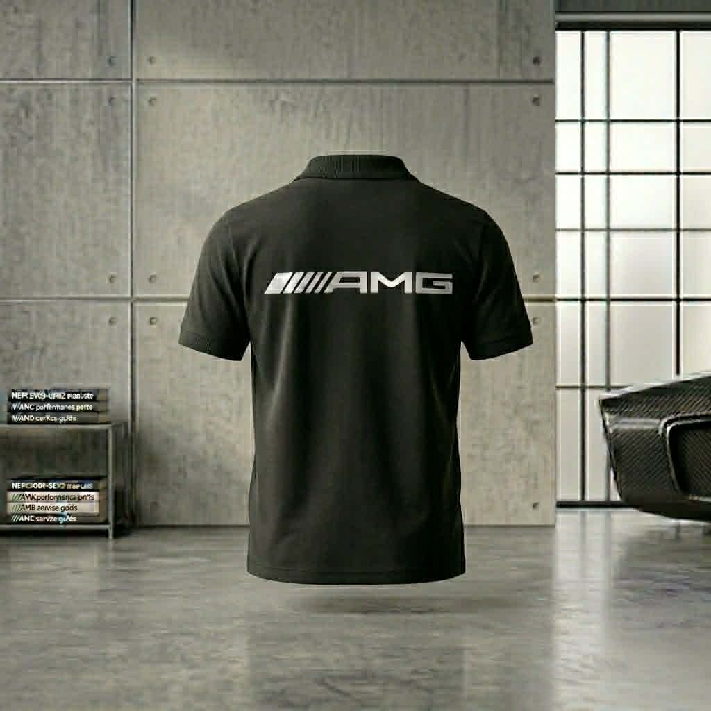 Polo Mercedes-Benz com estampado