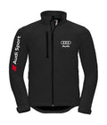 Blusão Audi RS Performance Unisex com detalhes refletivos e logo Audi, feito em tecido macio para conforto e estilo.